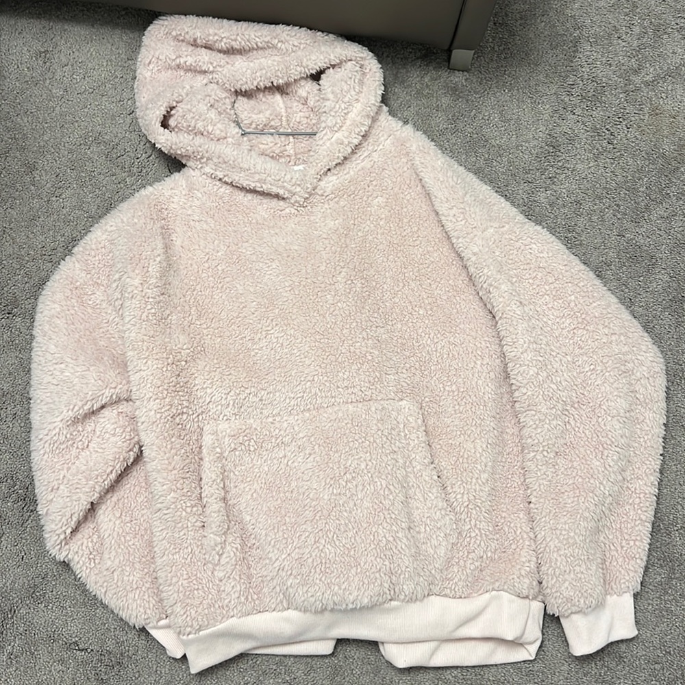 Fuzzy pink hoodie